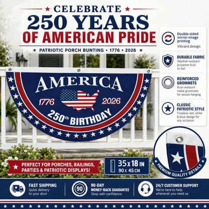 Flash Sale 60% OFF⭐Veteran Made - USA 250 YEARS COMMEMORATIVE BANNER