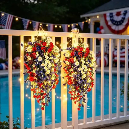 ⚡ Over 50,000 Sold!🎉✨🇺🇸 Celebrate America’s 250th Anniversary with Patriotic Hanging Flower Baskets