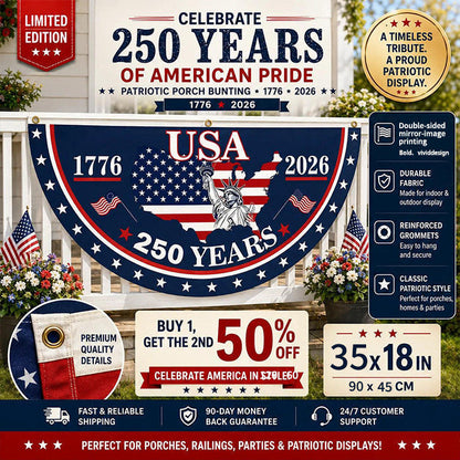 Flash Sale 60% OFF⭐Veteran Made - USA 250 YEARS COMMEMORATIVE BANNER