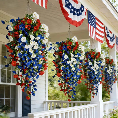⚡ Over 50,000 Sold!🎉✨🇺🇸 Celebrate America’s 250th Anniversary with Patriotic Hanging Flower Baskets