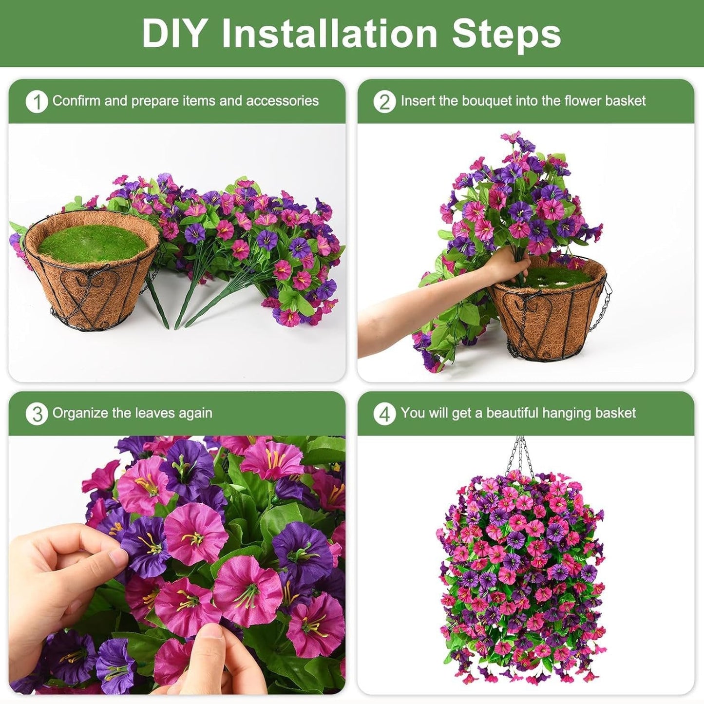 🌺UV Resistant Hanging Artificial Morning Glory Vine 💖