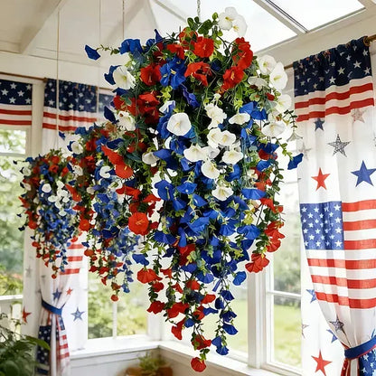 ⚡ Over 50,000 Sold!🎉✨🇺🇸 Celebrate America’s 250th Anniversary with Patriotic Hanging Flower Baskets