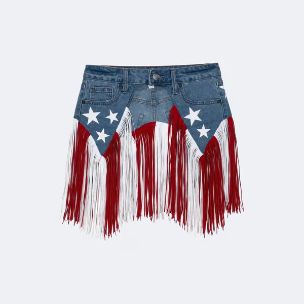🎉🇺🇸 USA 250th Anniversary Denim Fringe Belt — Limited Edition Patriotic Statement Piece (49% OFF)