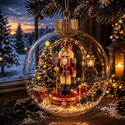 Glowing Christmas Diorama Ornament – A Tiny Winter World in Your Hands