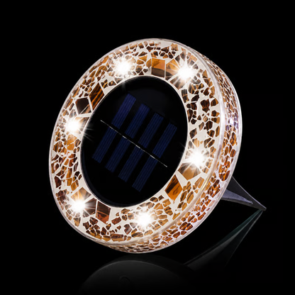 ✨ EDITORS' PICK: 50% OFF丨🌙 Solar Mosaic Disk Garden Lights