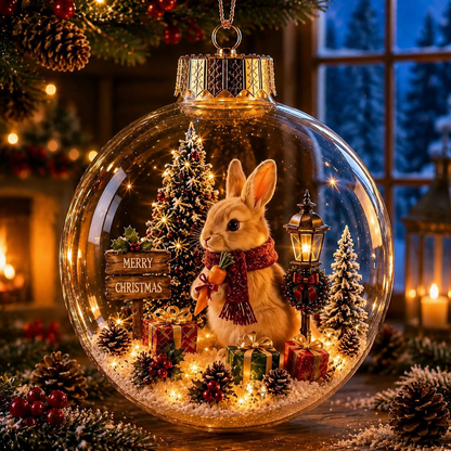 Glowing Christmas Diorama Ornament – A Tiny Winter World in Your Hands