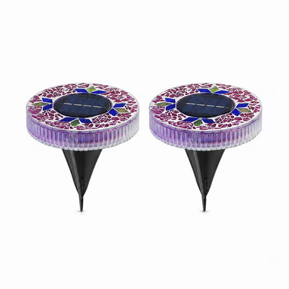 ✨ EDITORS' PICK: 50% OFF丨🌙 Solar Mosaic Disk Garden Lights