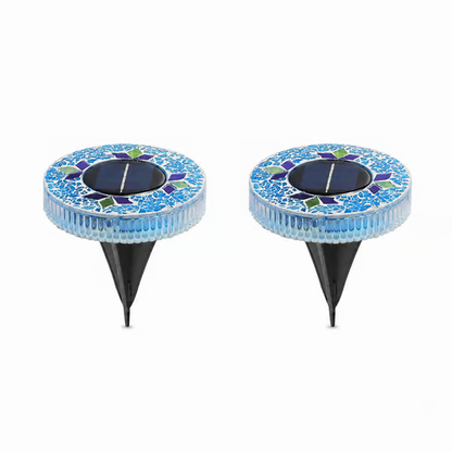 ✨ EDITORS' PICK: 50% OFF丨🌙 Solar Mosaic Disk Garden Lights