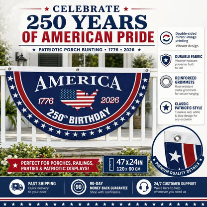 Flash Sale 60% OFF⭐Veteran Made - USA 250 YEARS COMMEMORATIVE BANNER