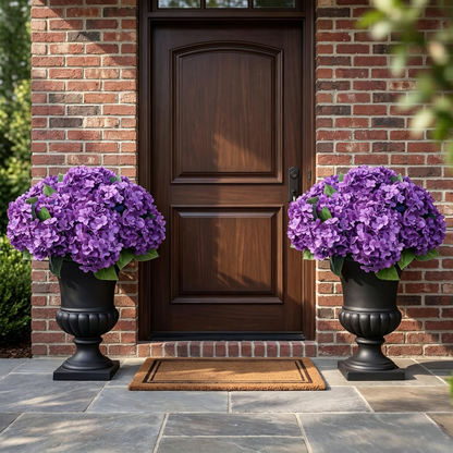 🔥Last Day 70% OFF🔥Artificial Outdoor Hydrangea Flowers With Basket- UV resistant, Waterproof, Windproof
