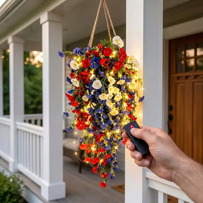 ⚡ Over 50,000 Sold!🎉✨🇺🇸 Celebrate America’s 250th Anniversary with Patriotic Hanging Flower Baskets
