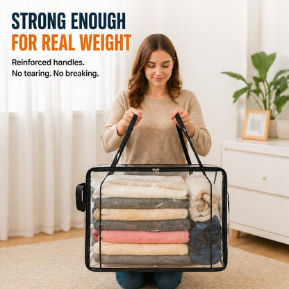 🎁 Last Day Sale 49% OFF📦Large Heavy-Duty Thick Plastic Clear Storage Bag for Clothes, Moving & Storage