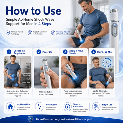 💖 Ultrasonic Shock Wave Therapy Massager——Restore Circulation. Relieve Deep Pain. Rebuild Male Confidence.⚡