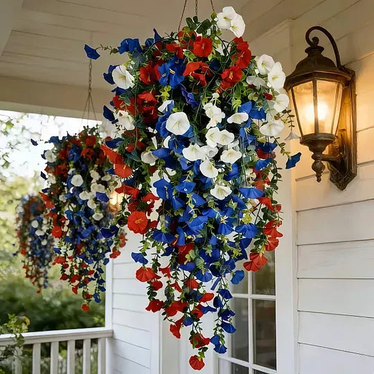 ⚡ Over 50,000 Sold!🎉✨🇺🇸 Celebrate America’s 250th Anniversary with Patriotic Hanging Flower Baskets