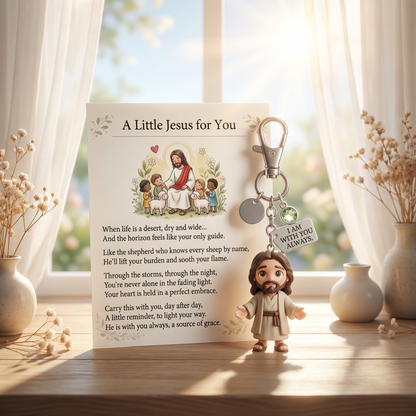 "A little reminder that you're not alone." - Comforting Pocket Reminder Keychain & Poem Card Gift Set 🌟🙏