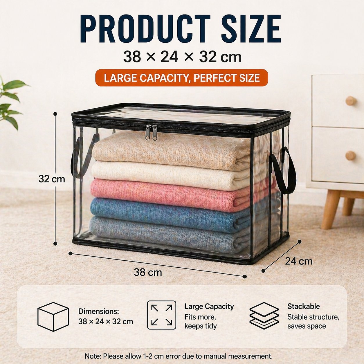 🎁 Last Day Sale 49% OFF📦Large Heavy-Duty Thick Plastic Clear Storage Bag for Clothes, Moving & Storage