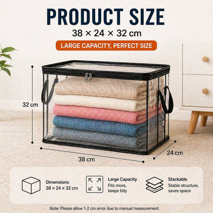 🎁 Last Day Sale 49% OFF📦Large Heavy-Duty Thick Plastic Clear Storage Bag for Clothes, Moving & Storage