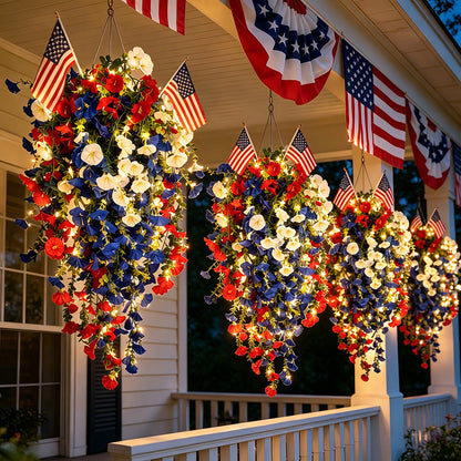 ⚡ Over 50,000 Sold!🎉✨🇺🇸 Celebrate America’s 250th Anniversary with Patriotic Hanging Flower Baskets