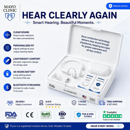 🌎Ends Today: 70% OFF!⏰👂Revitalize your ears again💖 💥 LIMITED TIME OFFER!🔥Bone Conduction Smart Hearing Aid Bluetooth Earphones