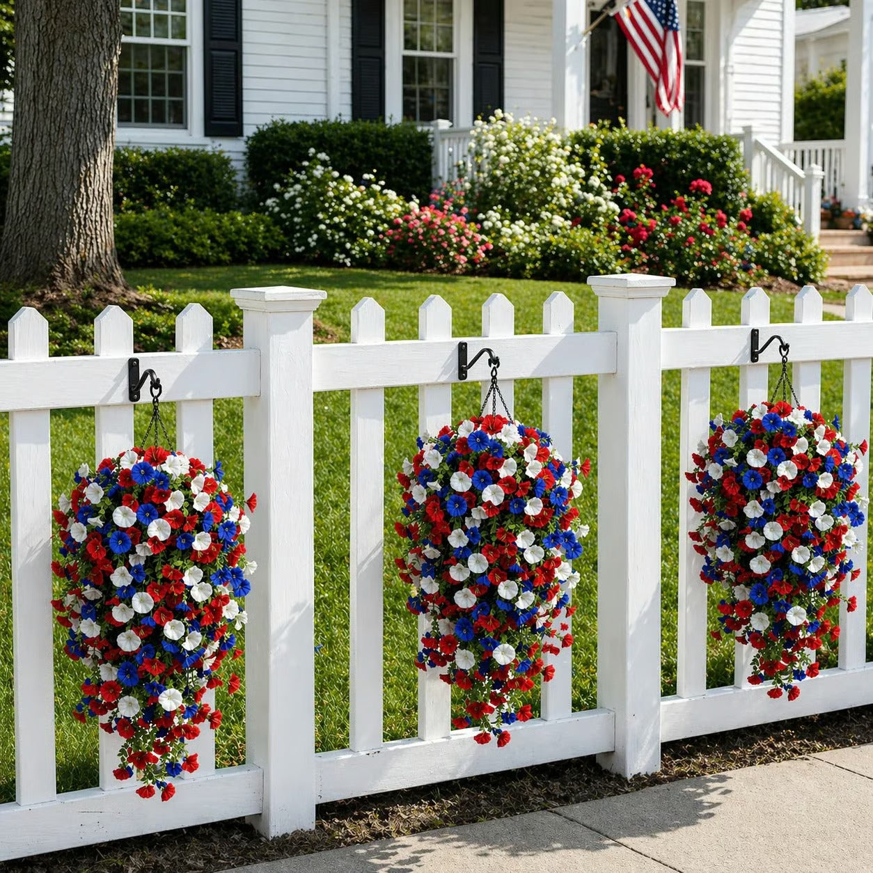 ⚡ Over 50,000 Sold!🎉✨🇺🇸 Celebrate America’s 250th Anniversary with Patriotic Hanging Flower Baskets